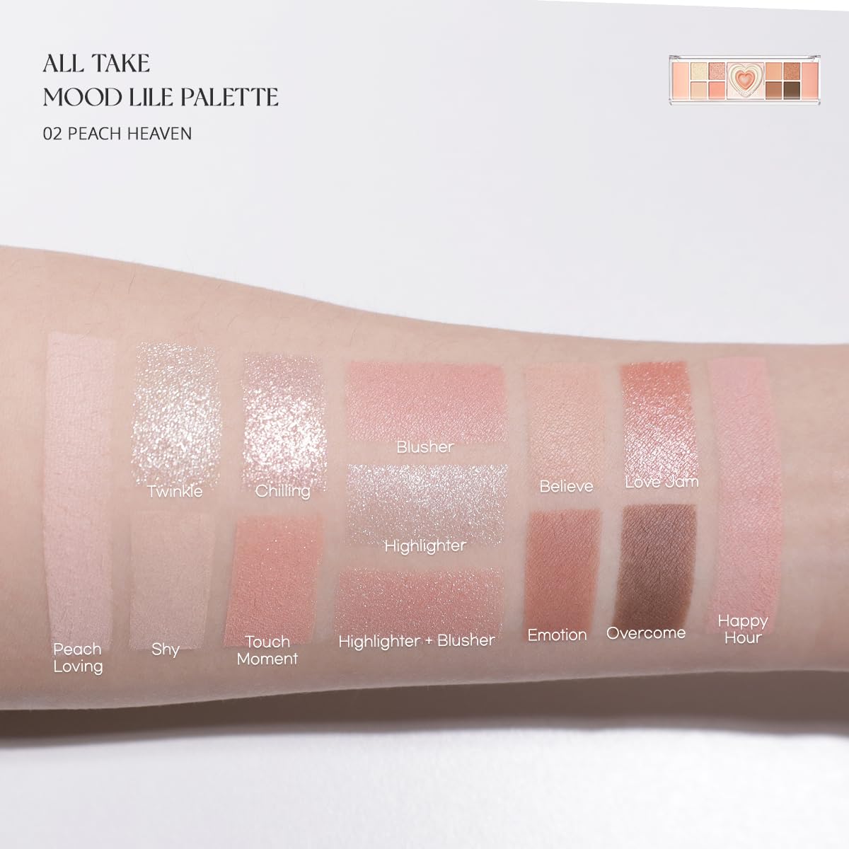 Peripera All Take Mood Like Palette #02 Peach Heaven