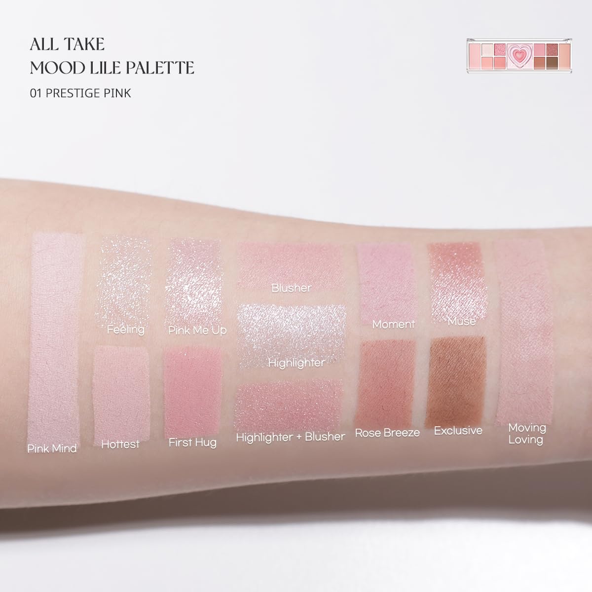 Peripera All Take Mood Like Palette #01 Prestige Pink