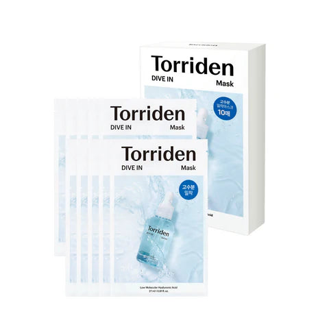 Torriden Dive In Low molecule Hyaluronic acid Mask Pack 10EA