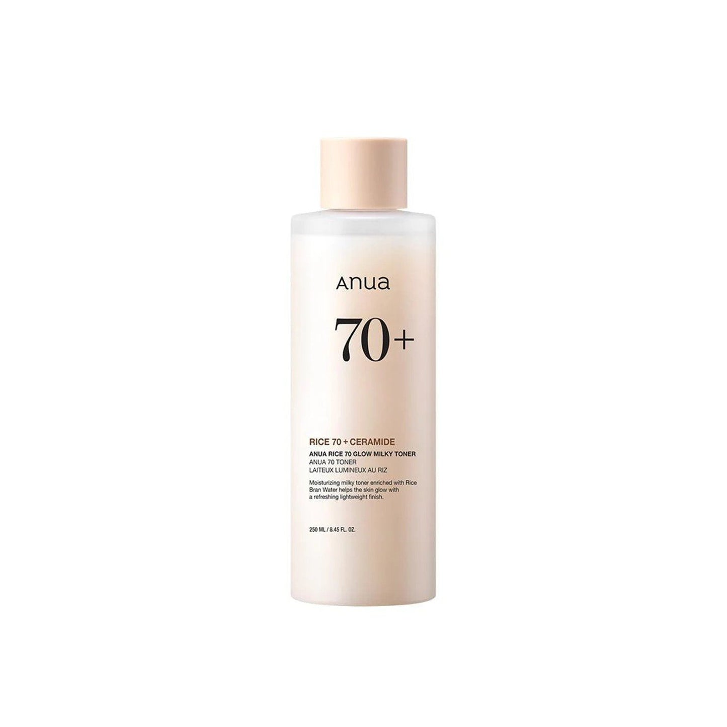 anua rice 70 glow milky toner 250ml