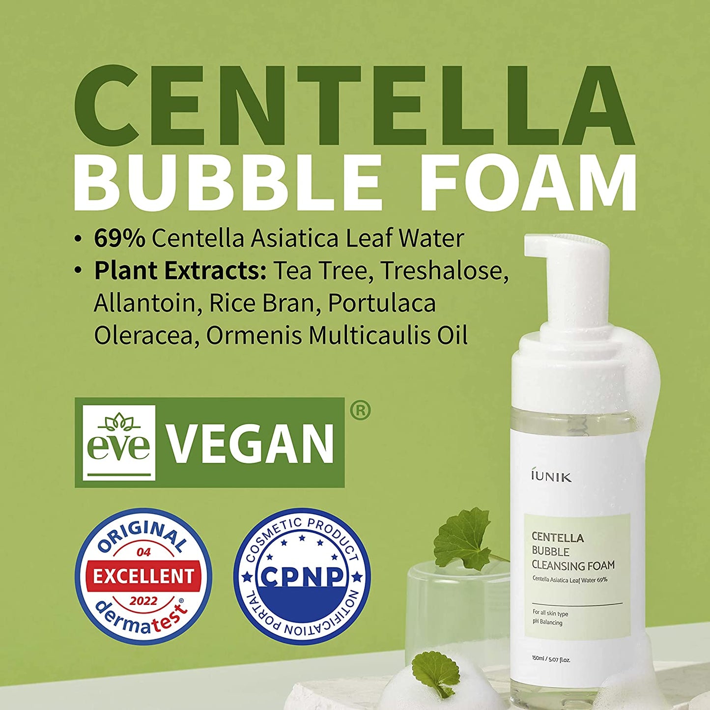 iUNIK Centella Bubble Cleansing Foam 150ml