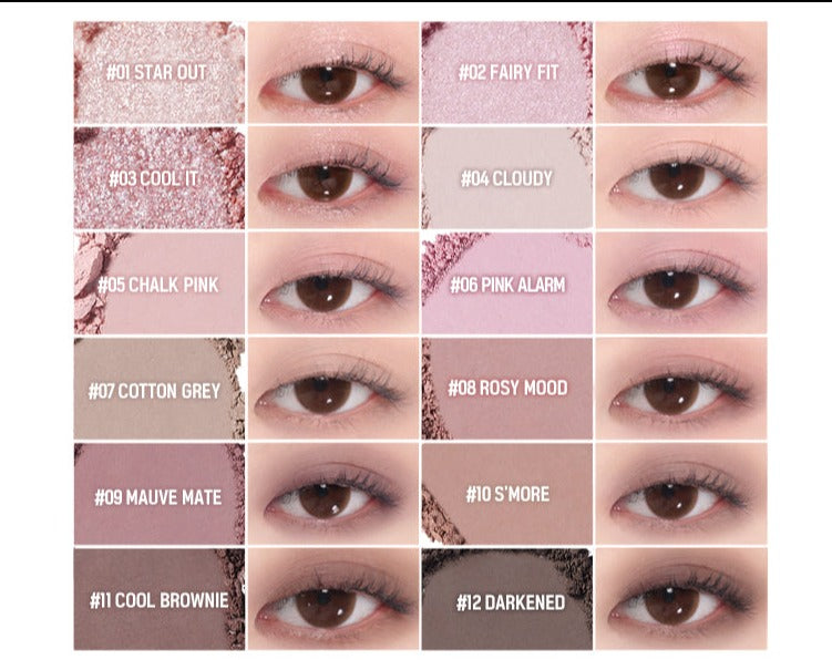 Colorgram Pin Point Eyeshadow Palette #02 Pink+Mauve