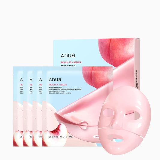 Anua Peach 70 Niacin Brightening Collagen Mask 4EA