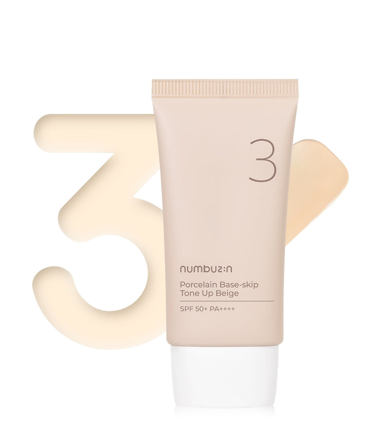 Numbuzin No.3 Porcelain Base Skin Tone Up Beige SPF 50+ PA++++