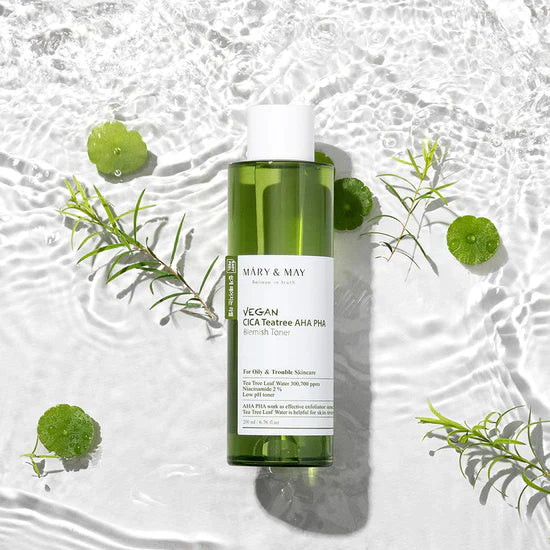 Mary & May Vegan CICA Tea Tree AHA PHA Toner 200ml